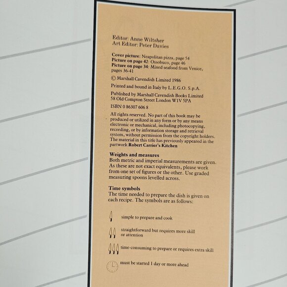 Regional Italian Cookery Vintage Hardcover Cookbook By Marshall Cavendish 1986 - Picture 3 of 8